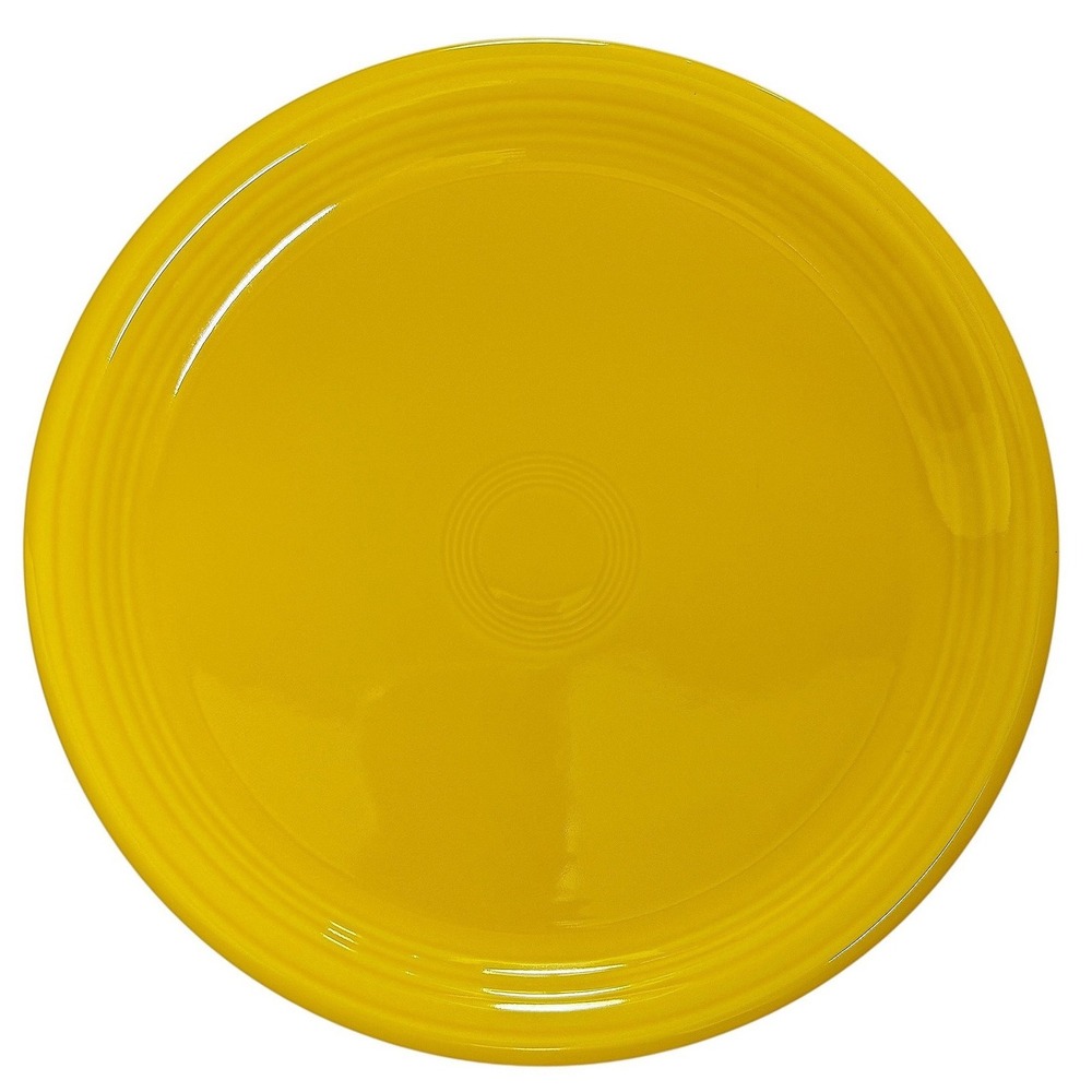 2 Fiesta Bistro Dinner Plates Hommer Laughlin China 10.5" Daffodil - Picture 5 of 7